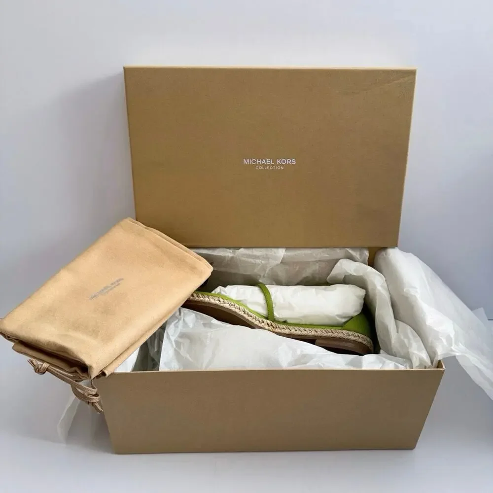 Michael Kors Collection ANNABETH RUNWAY Lime leather sandals - NIB!